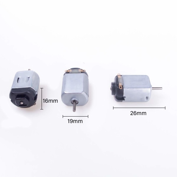 10 kpl minimoottori DC 1.5V-6V 130 sähkömoottori, 23000rpm, vahva