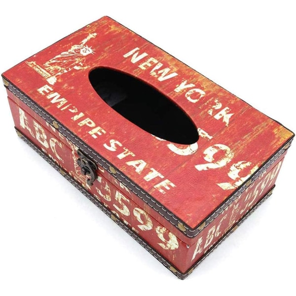 Vintage Chic Shabby Box - New York trævævsholder rektangel