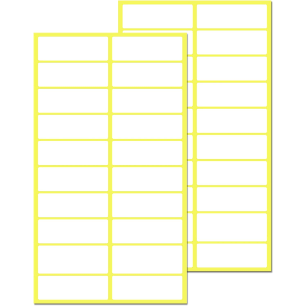 Hvidt papir selvklæbende etiketter 38 x 13 mm, 840 stykker filetikette