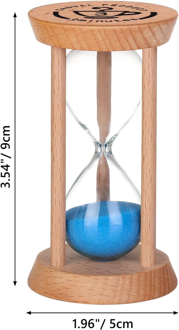 Mini timeglass i tre - rød 3 minutter Passer til hjem og resta