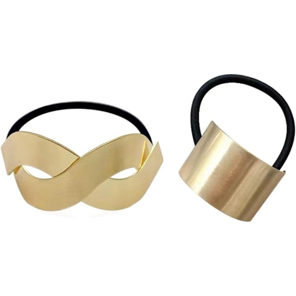 Hestehalehårbånd for kvinner, Metallisk elastisk hårbånd for kvinner, Viklet tau, Hodeplagg for kvinner, Gave Ny