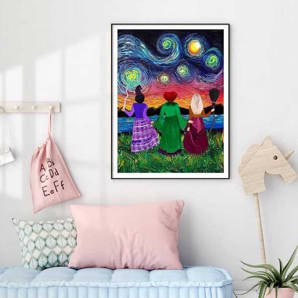 Hekse Diamantmaleri Sæt til Voksne 30x40cm - Halloween 5D Dia