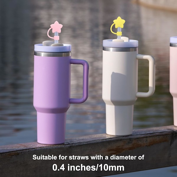 3-pack stjärnformade sugrörsskydd, återanvändbara sugrörsskydd för 10 mm sugrör