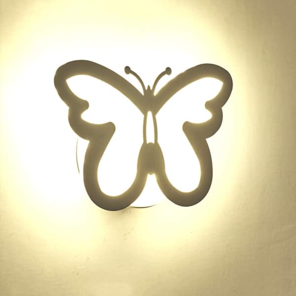 Fjärilsformad LED-vägglampa 12 W Varmvit [Energiklass A+]