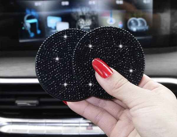 Bling Kopholder Bil 2 stk. Interiør Tilbehør Krystal Rhinestone
