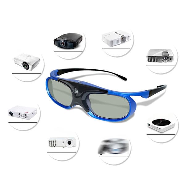 Aktive Shutter 3D-briller Oppladbare briller for DLP-Link Optam