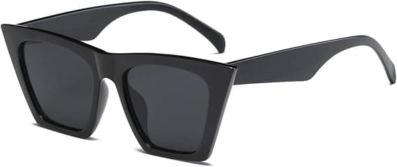 Firkantede Cat Eye Solbriller for Kvinner Mote Oversize Cateye Klassisk
