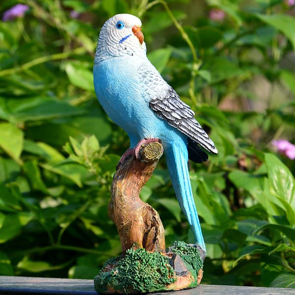 Hi-Line Gift Ltd Papegøye på gren-statue