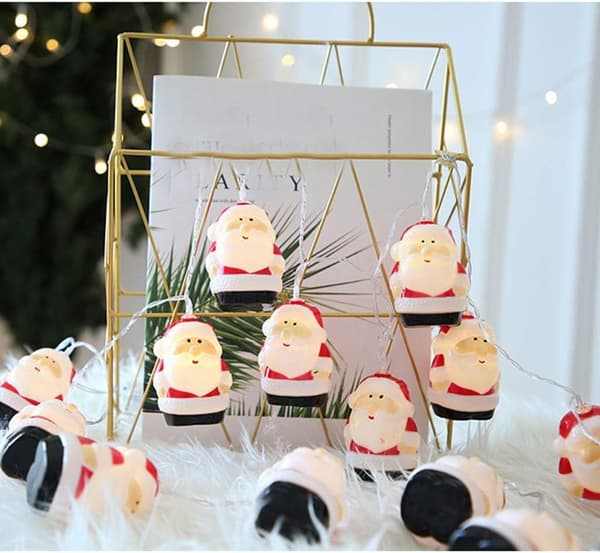 Julelys, LED-lysstreng, Batteridrevet Julemand