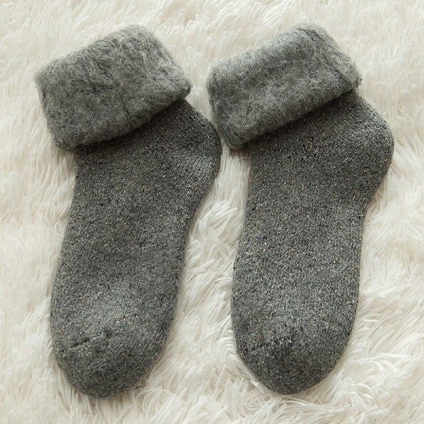 Strumpor (1 par) mysig & varm ull hjälper mot kalla fötter