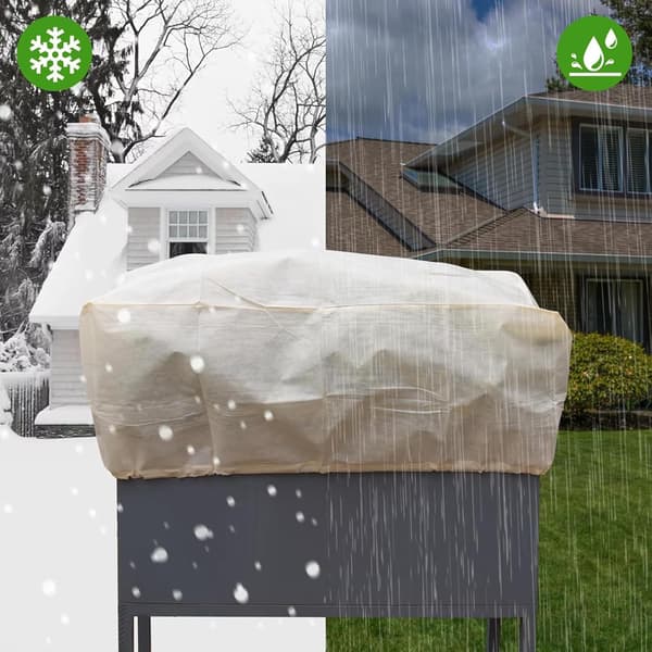 2-pack Rektangulära Vinterkrukaöverdrag - 100*40*45cm Frostskyddande Fleece