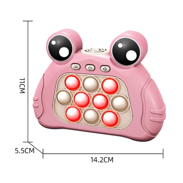 (Pink) Puzzle Pop Spillekonsol, Bubble Sensorisk Fidget Legetøj, Lommespil til Børn, Hurtig
