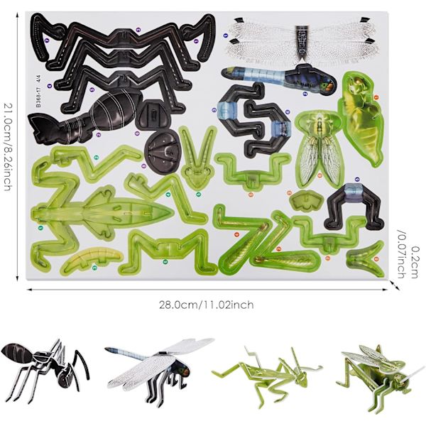 3D Pusselset för Barn, DIY Pappers Dinosaurie Pussel Tyrannosaurus R
