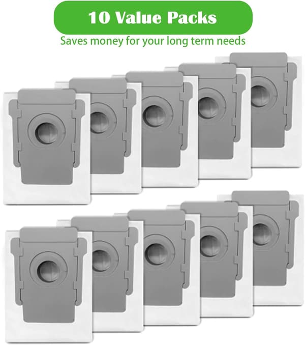 KozyOne 10-pack dammsugarpåsar för iRobot Roomba I och S och
