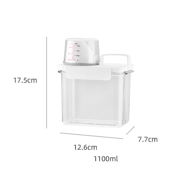 1,1L Tvättpulver Förvaringslåda Plasthink med lock Home Orga