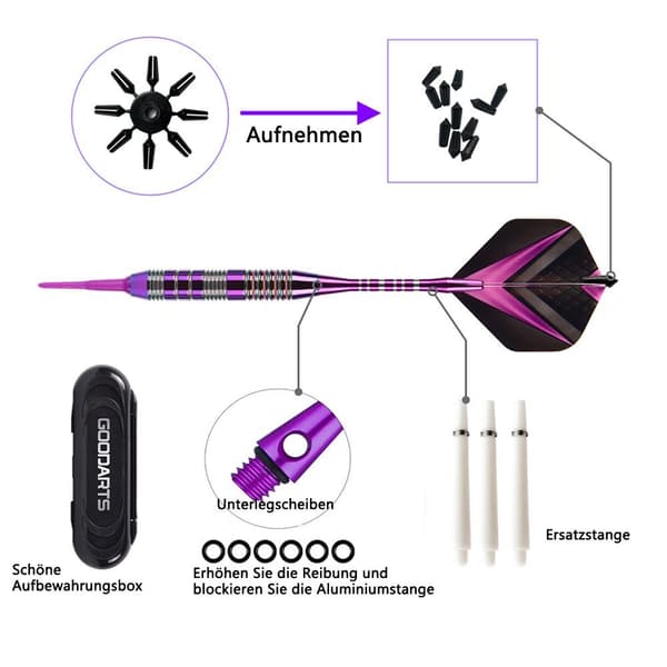 Elektroniskt darttavla med nylontipp 20g, soft tip, 3 aluminium