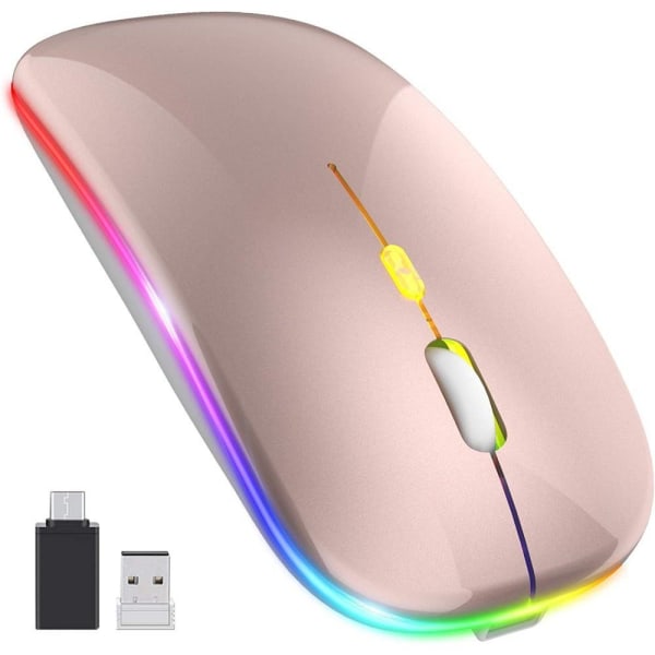 Bluetooth -mus trådlös uppladdningsbar trådlös trådlös mute-mus för kontoret