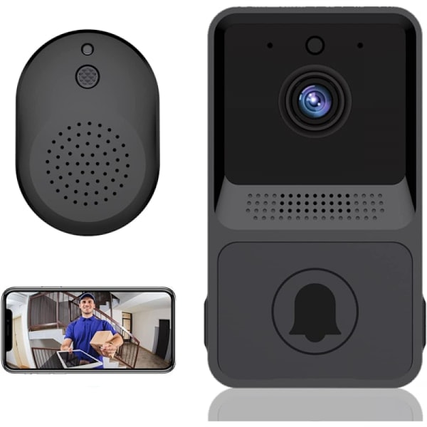 Trådløs Fjernbetjening Video Dørklokke, Hjemmetelefon HD Nattesyn