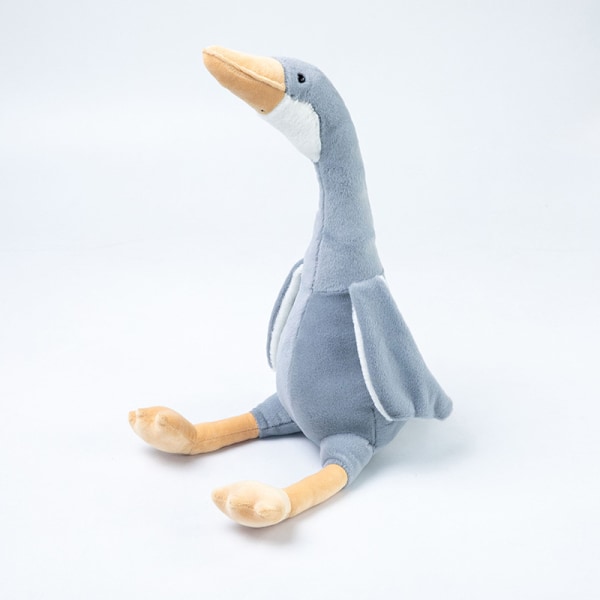 Super Söt Anka Dockleksak, Stor Vit Gåsplyschleksak (Grå-30cm)