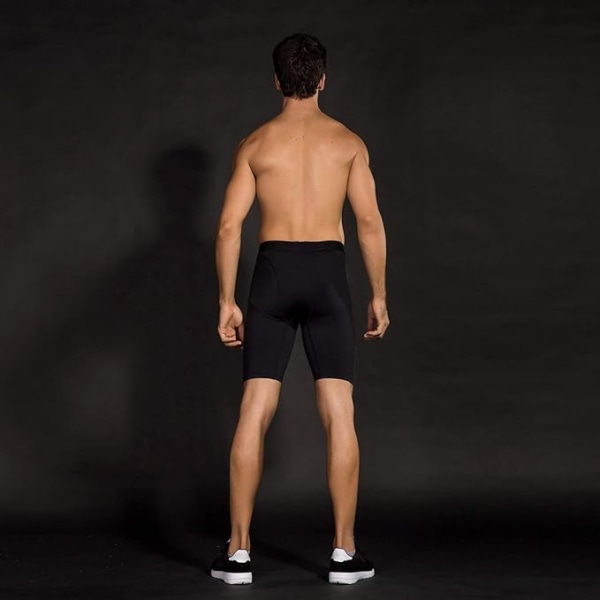 3st kompressionsshorts för män, löparsport, korta tights L