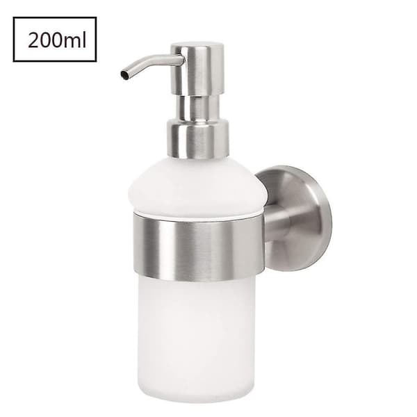 200ml Såpedispenser i Glass & Rustfritt Stål, Matt
