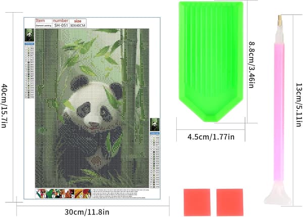 (30x40cm) 5D Diamantmaleri-sett, Maleri etter tall-sett - DIY