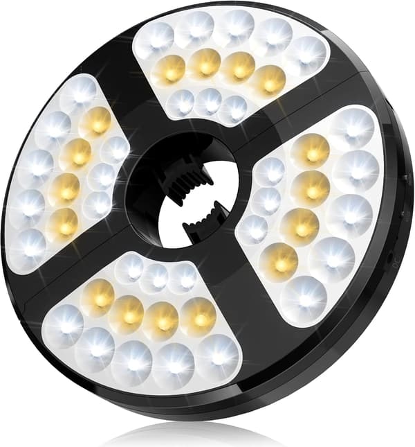 Parasolllys, 48 LED oppladbart parasolllys, med 3 lys