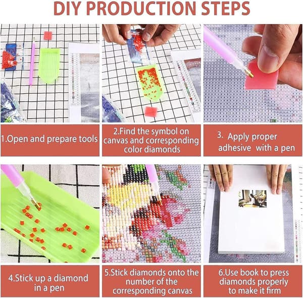 16x12 tommer 5D Diamantmalte Blomster - DIY Diamantkunst Blomst