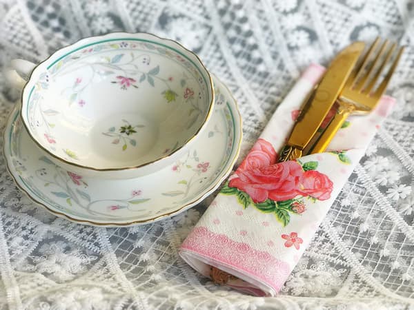 60 ark Mint Blomster Rose Trykte Servietter Rød Rose Chintz Decoup