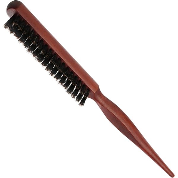 Sort 24,5 CM børstehårbørste, professionel hårbørste, fluffy styling aftenkam f