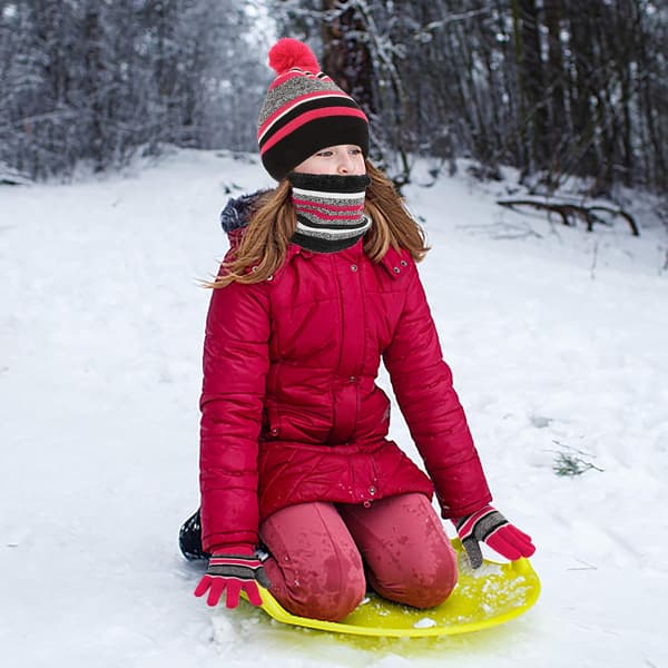 3 i 1 Varmt Hat, Halsklæde og Handsker Sæt til Børn, Vinter Tyk Termisk