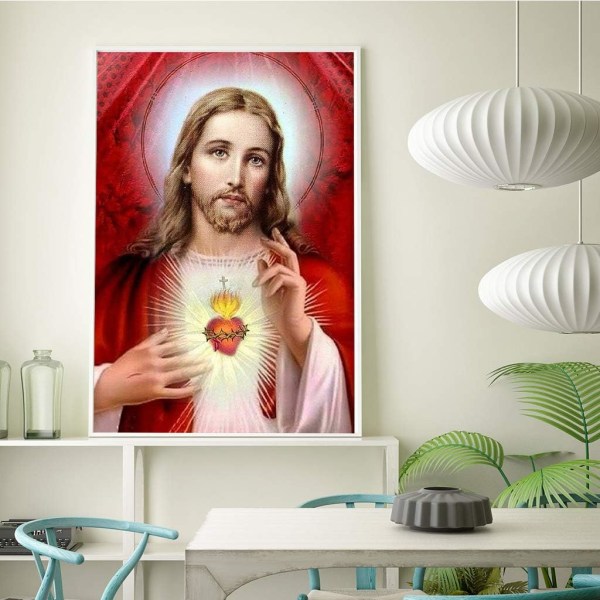 5D Full Drill Jesus Diamond Painting DIY Kit Paint efter nummer Rhin