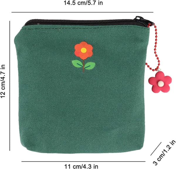 Oppbevaringspose for bind, menstruasjonskoppveske, blomst, bærbar S