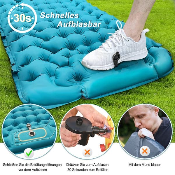 Liggeunderlag Camping Oppblåsbart 9 cm Tykt Luftmadrass Camping