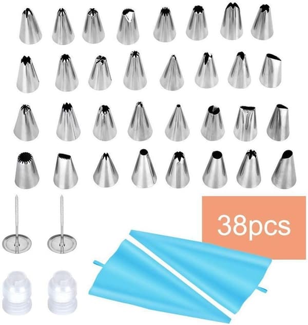 Spritsmunstycken Set, 38 stycken Professionella Spritsmunstycken Set, Silikon