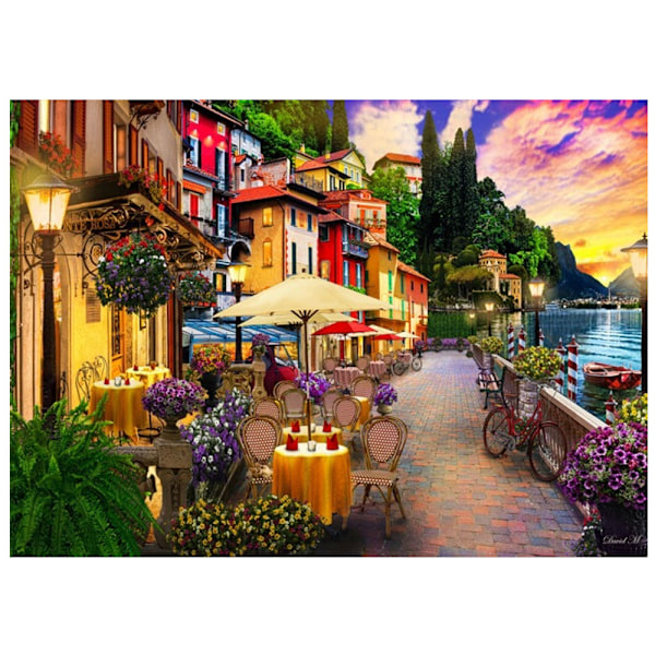 Pusselplan Pussel 1000 Bitar - Lake Como Promenade