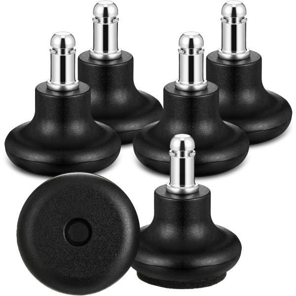 5 Pack Office Chair Swivel Caster Wheels (Black) Bell Glides Repl