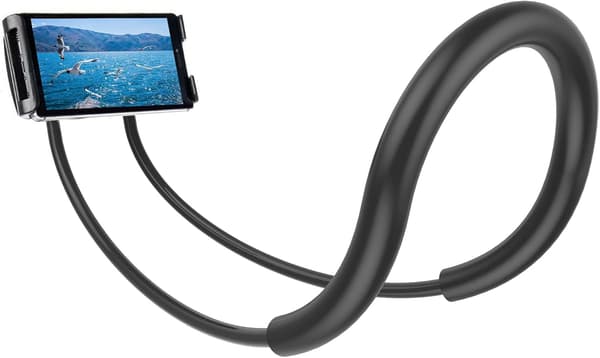 Halstelefonhållare, Universal Lat Telefonhållare Vikbar Hållare Stativ för Smartphone, Flexibel Lat Hållare