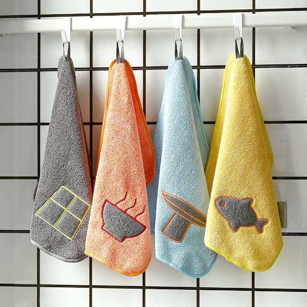 4-pack Hängande Skurplattor för Köksrengöring Återanvändbara Mikrofiber