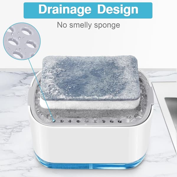 300 ml diskmedelsdispenser, 2-i-1 kökstvåldispenser