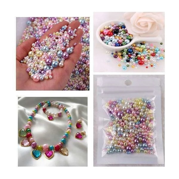 Smykkefremstilling - Akrylperler - 150 stk. - Flerfarvet - Imitationsperler