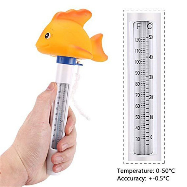 Pooltermometer, flytande pooltermometer, guldfisk