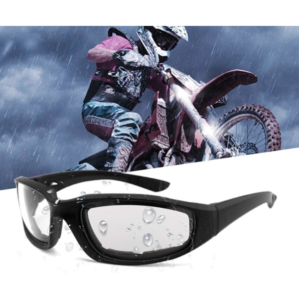 Moottoripyörän suojalasit Pehmustetut lasit UV-suoja Tuulenpitävä Dustpro