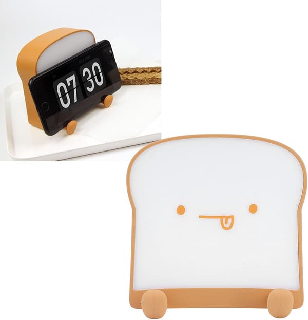 Toastbrød nattlys, USB oppladbart silikon nattlys med
