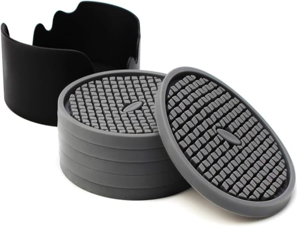 Silikonbrikker sett med 6 med holder, absorberende brikker med D