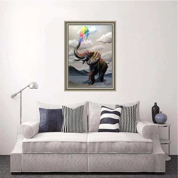 DIY Diamantmaleri Elefant 5D Fuld Diamantpasta Diamant DIY D