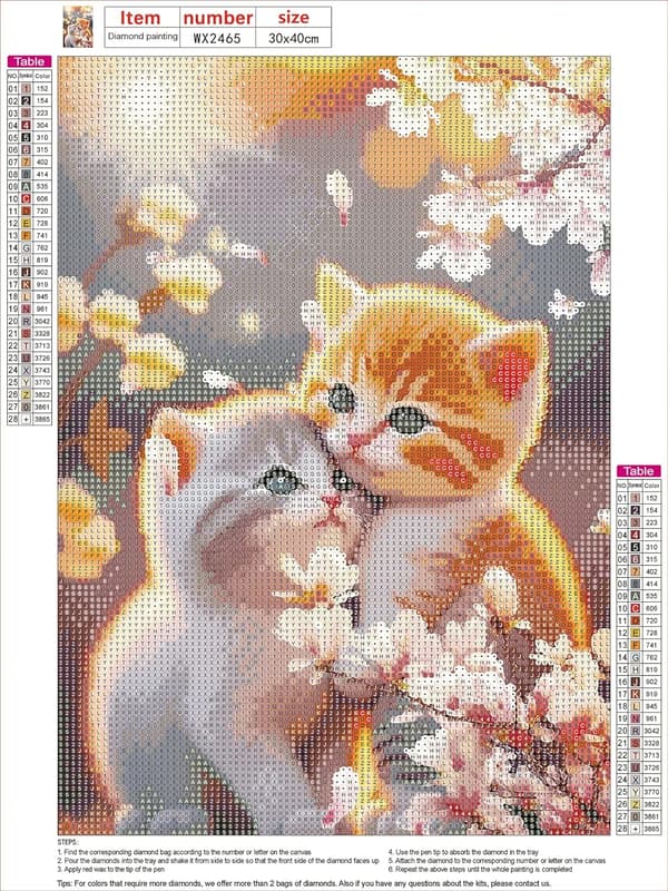 (Blomster 30x40cm) 5D Diamantmaleri til Voksne, Killing Diamant