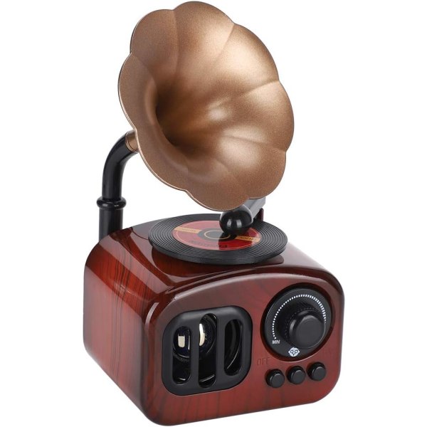 Retro Grammofon Musikask Miniatyr Fonograf Form Musikask C