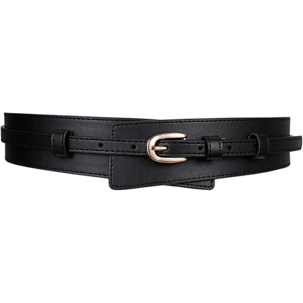 styck (svart, 95 cm) korsettbälte för dam bälte och brett bälte för