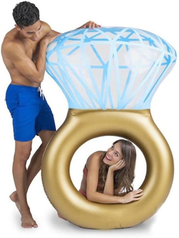 Uppblåsbar boj, Diamant Pool Float med Dubbla Snabbventiler, Ph